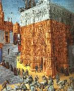 FOUQUET, Jean The Building of a Cathedral dfh oil painting